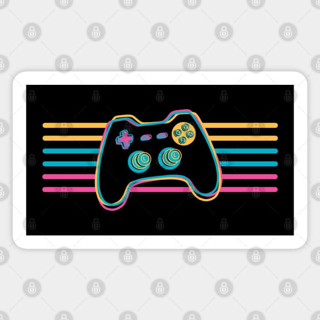 Retro Vintage Gamer Gift Sticker by LR_Collections